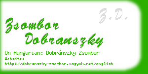 zsombor dobranszky business card
